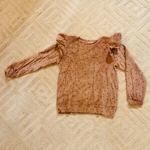 Charming Kids' Sweater with Ruffle Sleeves